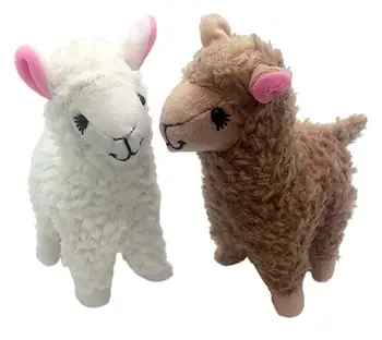2 BUC Drăguț Alpaca Jucărie de Pluș 23CM Înălțime Cămilă Crema Lama Moale Copil Mare Llama Cadou Drăguț Păpușă de Jucărie pentru Copii
