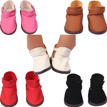 5 Culori De 18 Inch American Doll Cârlig&Bucla de Pantofi de Moda Velcro MIni Pantofi Accesorii Pentru 43cm Nou Născut&Generației Noastre Fata de Papusa