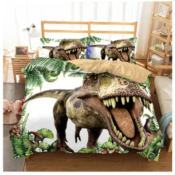 Jurassic Park 3D Dinozauri Set de Pat Băieți Lenjerii de pat Copii, Set Lenjerie de Pat Duvet Cover UA UE NE Unice pentru Adolescenti Drăguț set de lenjerie de Pat
