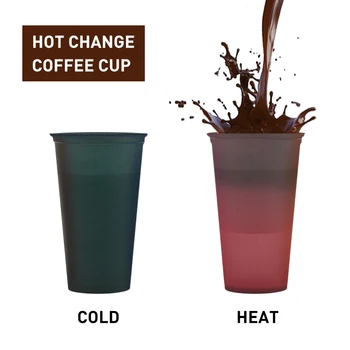 5 BUC/Set 473ml Cești de Cafea Set Cesti de Ceai Reutilizabil Temperatura de Schimbare de Culoare Cupe Pahare de Plastic de uz Casnic Drinkware Cupe