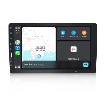 1din 9 Inch Multimedia HiFi Video Player Navigatie GPS Radio Auto Stereo Wifi BT Carplay, Android Auto AHD