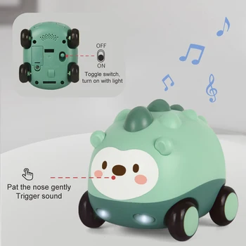 Montessori Jucării Moi, Mașini pentru Baby Boy Fata de 1 An Copii Vechi Muzicale Trage Înapoi Car Toddler Cadou de Ziua Juguete 0 12 24 Luni