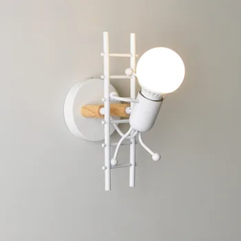 Nordic Lampă de Perete Papusa Scări de Artă Tranșee de Iluminat pentru Copii Living Dormitor Noptieră Interior Decor Drăguț Culoar de Lumină Creative