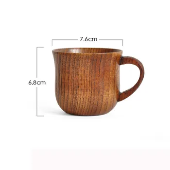 Naturale De Bambus Cană De Ceai De Bere Epocă Cafea, Suc, Lapte Cupa Japonia Din Lemn În Stil Cupa Micul Dejun Bere Lapte Drinkware DropShip