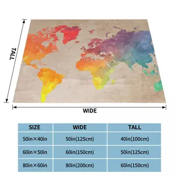 Harta Lumii, Harti Pătură, Cuvertură De Pat Carouri Cuvertură De Pat Pătură Flocking Textile Fierbinte Confortabil