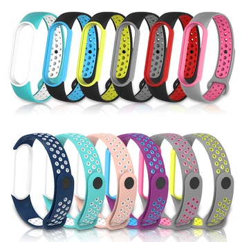 Moda Sport Dublu culori Silicon curea watchband Pentru Xiomi Mi Band 6 5 miband6 band6 curea Bratara de Înlocuire TPU bratara
