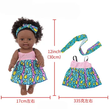 Nou Minunat 1buc 30cm multi stil African copil negru explozie cap negru de piele jucărie pentru copii