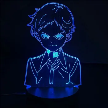 Manga japoneză Promis Neverland Norman Figura 3D Led Lumina de Noapte pentru Cameră Decor Noptieră Lampa de Birou Copii Copil Cadou de Crăciun