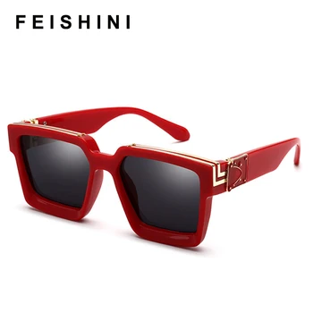 FEISHINI 2021 Rece de Moda Bărbați Piața Lancier Stil de ochelari de Soare Vintage Uri de Lux de Brand, Design de Ochelari de Soare Om Bogat