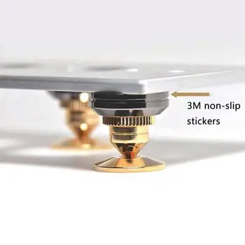 4 Buc de Aur Placate cu Difuzor Piroane Standuri Boxe Subwoofer CD Amplificator placă Turnantă Izolare Picioare Pad Bază de Reparatie rezistent la Șocuri