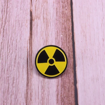 Reziduuri Radioactive Simbol Butonul de Laple Pin joc amuzant Brosa jachete unisex rucsac bijuterii