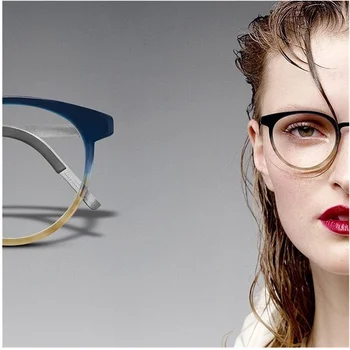 2021 Danemarca Brand de Ochelari de Titan Optice Ochelari baza de Prescriptie medicala Cadru Rotund Retro Ultralight Bărbați Femei miopie Gafas
