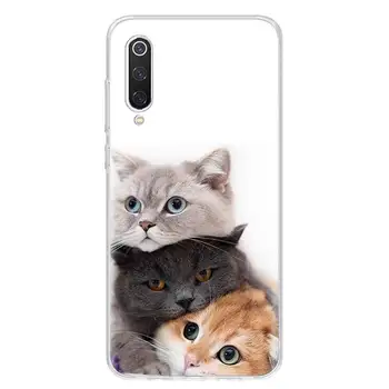 Pisica Drăguț Artă Telefon Caz pentru Xiaomi Note 10 Km 11 9 8 CC9 5X 6X A1 A2 A3 9T 10T Lite Pro Poco F1 X3 NFC F3 Acoperi Coque