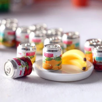 4buc 1/12 Drăguț casă de Păpuși în Miniatură Băutură de Fructe Pot Sticla Pretinde Juca Alimentare Casa Papusa Accesorii