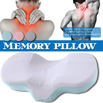 Memorie Spuma de Perna Ortopedice Dormit Beding Perne în Formă de Fluture Ergonomic de Col uterin Perna Gât Confortabil protecție