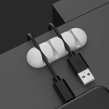Suportul de cablu Clipuri de Gestionare a Cablului Cablul de Organizator Clipuri Negru pentru Biroul de Acasă Desktop 5mm Cablu de Încărcare USB Suport