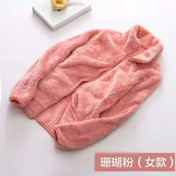 2021 Noi de Iarna femei coral polar fleece geaca pentru femei exterior caldura căptușit Zip-Up de pluș tricou femei bluză roz haine