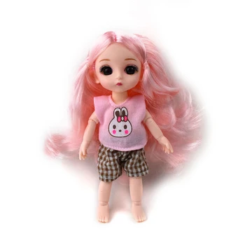 16cm Mini Papusa Drăguț Simulare Princess Dress Up Jucărie Haine Papusa de Moda Stil DIY Rochie de Până Fată de Jucărie cel Mai bun Cadou de Ziua Aleatoare