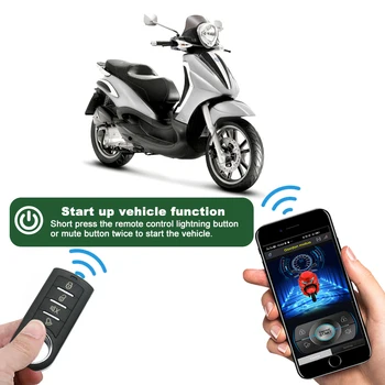 Masina de 12V Sistem de Alarma de Securitate Motocicleta Scuter de Control de la Distanță Anti-furt Smartphone-uri controla masina