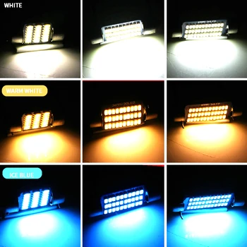 2 buc Ghirlandă LED-uri C5W C10W 31 36 39 41MM 4000K 8000k Led-uri Auto Bec Vehicul Lampă de Lectură Alb Cald Albastru de Gheață Interne Diode 12V