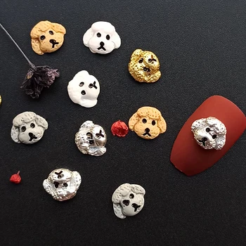 Rășină Câine de Desene animate de Decorare Arta de Unghii Spate Plat Drăguț Relief Puppy 3D Unghii DIY Accesorii 30/100BUC