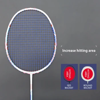 Super Lumina 6U 72g Diferite Părți din Fibra de Carbon Rachete de Badminton Strings Pungi de Formare Profesională Racheta Viteza de Sport pentru Adulți