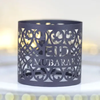 10/20/30BUC Eid Mubarak Decor Șervețel Inel Titular Aur Alb Gol Stil Șervețel Catarama Ramadan Kareem Decor de Masă Consumabile