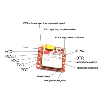 Cel mai mic SIM800L GPRS Modul GSM Micro SIM Card Core Bord Quad-band TTL Serial Port pentru arduino Cartele Sim Adaptoare