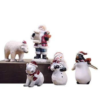 Creative Ren De Crăciun Figurine Model În Miniatură Rășină Meserii Cadou Birou Ornament De Craciun Decor Acasă Decorare Accesorii