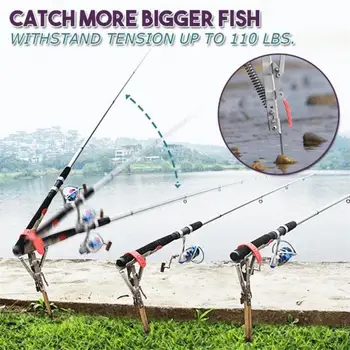 Stâlp De Oțel De Pescuit La Crap Instrument Inteligent De Pește Catcher Automată Cu Arc Dublu De Pește Titular Tija