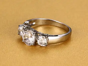 Oamenii inel zirconiu Cubi bijuterii din oțel inoxidabil inele de logodna pentru femei