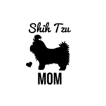 Drăguț Shih Tzu Iubitor de MAMA Text Minunat Câine Autocolant Auto Automobile Motociclete Accesorii Exterioare de Vinil Decalcomanii pentru Honda Bmw Audi