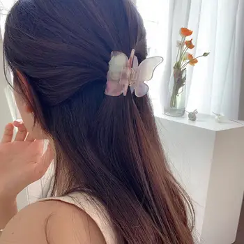 Femei Fete Acetat De Rășină De Gheare De Păr Drăguț Zână Fluture Ac De Păr Clip Gradient Tie-Dye Colorate, Instrumente De Styling Noua Moda 2021