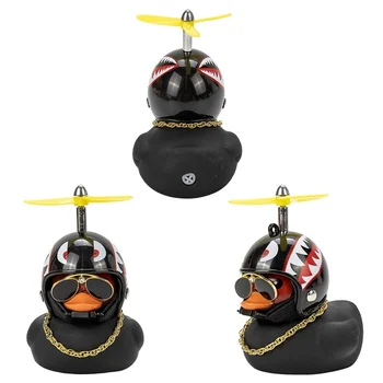 Masina Ornament Casca Rupt De Vânt Mici Rață Negru Tablou De Bord Oglinda Retrovizoare Picioare Camuflaj Casca Mini Black Duck Decor