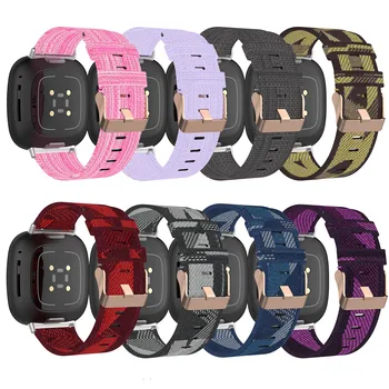 Curea Nailon Pânză De Înlocuire Brățară Pentru Fitbit-Versa 3 Pentru Fitbit Sens Bratara Clasic Usoare Watchband Ceas Inteligent