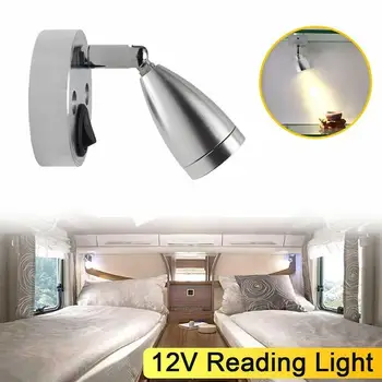 12V 3W 6000K Alb Spot LED RV Lampă de Noptieră pentru Caravana Barca Trailer Campervan Lumina de Citit Acasă Perete Iluminat Interior pe Masini