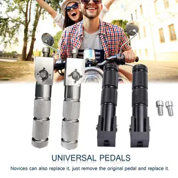 8mm PedalsBlack Feliuta CNC Aluminiu Universal Motociclete Biciclete cu Motor Pliere Suporturi pentru picioare Footpegs Piciorul se Sprijină Cuie Spate Pedale Set
