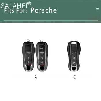 Piele Auto Key Caz Acoperire Coajă De Protecție Pentru Porsche Cayenne Macan La 911, Boxster Cayman, Panamera Remote Shell Accesorii Auto