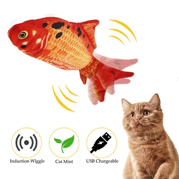 30CM Pisică Jucărie de Pește USB de Încărcare Electrică de Simulare Dans Sărituri în Mișcare Floppy Pește Pisică Jucărie Electronică Guma de Jucărie Dropshiping