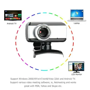 Video de ecran lat de Lucru Acasă Accesorii HD 480p Webcam Cu Built-in Microfon de Calculator USB Camera Web Pentru Windows 10 8 7 XP