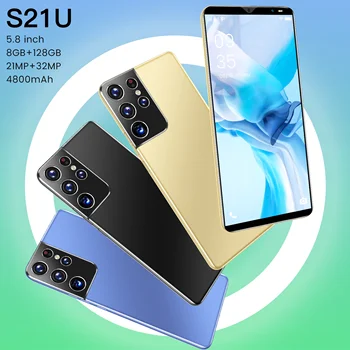 S21U Smartphone Fierbinte Android10 5.8 Inch Ecran HD de 5G de Recunoaștere a Feței MTK6898 Global Versiune de Telefon Mobil