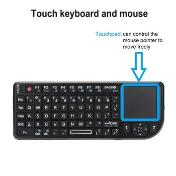 Control de la distanță Tastatură Wireless cu Mouse Touchpad ABS 2.4 GHz Rețea Player Multimedia Portabil Wireless Keyboard