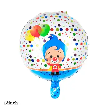 5pcs Desene animate Plim Plip Clovn Baloane Folie Albastru Roșu de Clovn Ballon la mulți ani Decor Petrecere Copil de Dus Aer Globos Copil Jucărie