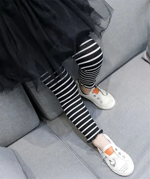 Copilul Fata Jambiere Casual Stripe Pantaloni Skinny 2019 Toamna Pantaloni De Moda De Talie Elastic Copii Legging Pantaloni Pentru Copii 2 3 4 5 6 Y