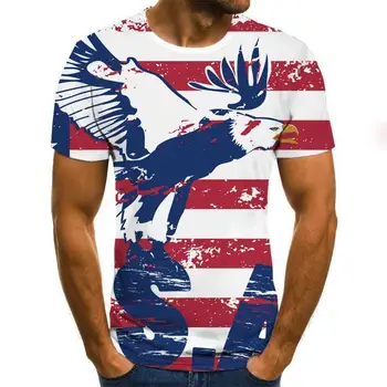 2020 Vara Noi Bărbați 'S T -Shirt Pavilion 3d de Imprimare Gât Rotund Casual Tricou T -Shirt Pentru Bărbați