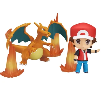 Antrenor Pokemon Red: Campion Ver. Ash Ketchum & Charizard & Blastoise & Venusaur PVC figurina de Colectie Model de Jucărie