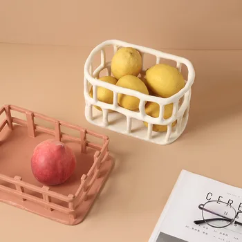Nordic Creative GOL Rășină Tava de Fructe Acasă Living Pridvor Desktop Platou cu Fructe Gustare Bomboane Castron Mobilier Meserii
