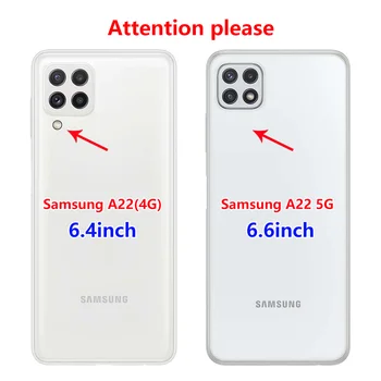 Pentru Samsung A22 Caz de Telefon Capacul din Spate de la Samsung Galaxy A22 5G 4G GalaxyA22 22 Bumper Tpu Moale Caz de Siliciu Funda Etui Sac