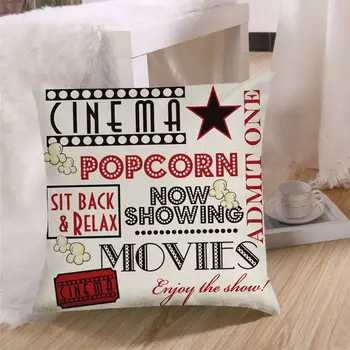 4 Buc/Set Cinema cu Popcorn Pernă 45x45cm Filme Bord Joc Canapea Talie Arunca față de Pernă Decor Acasă