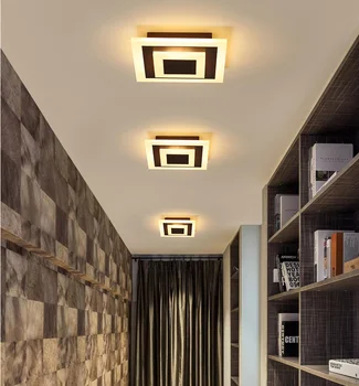 LED-uri moderne pentru a absorbi lumina plafonierei, utilizat în camera de zi, dormitor, hol si balcon, lampă, mic, negru și alb dom lig